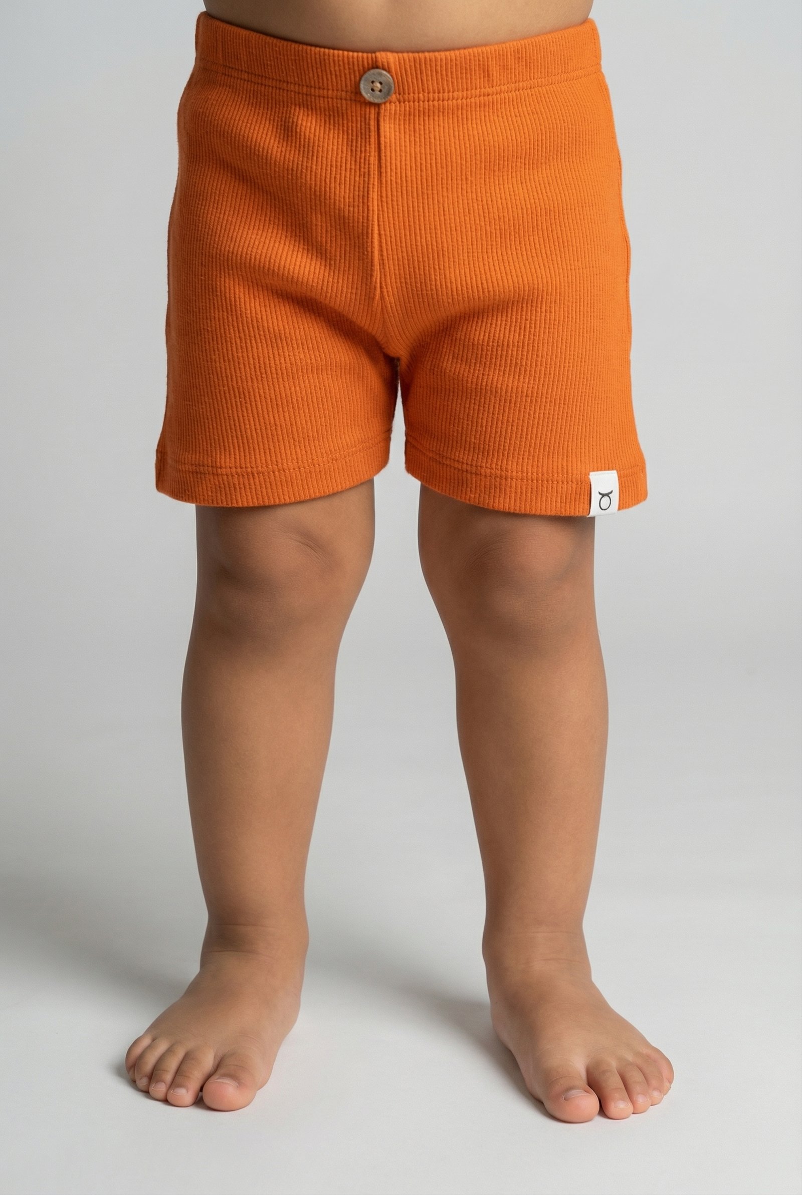 Cozy Rib Shorts - Pumpkin Orange - Image 3